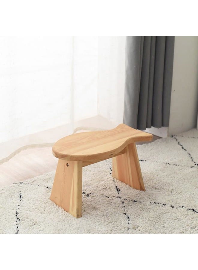 Levemolo Wooden Foot Resting Stool Fish-Shaped Step Stool for Kitchen Bathroom Bedroom Sturdy Construction Easy to Use - Image 4