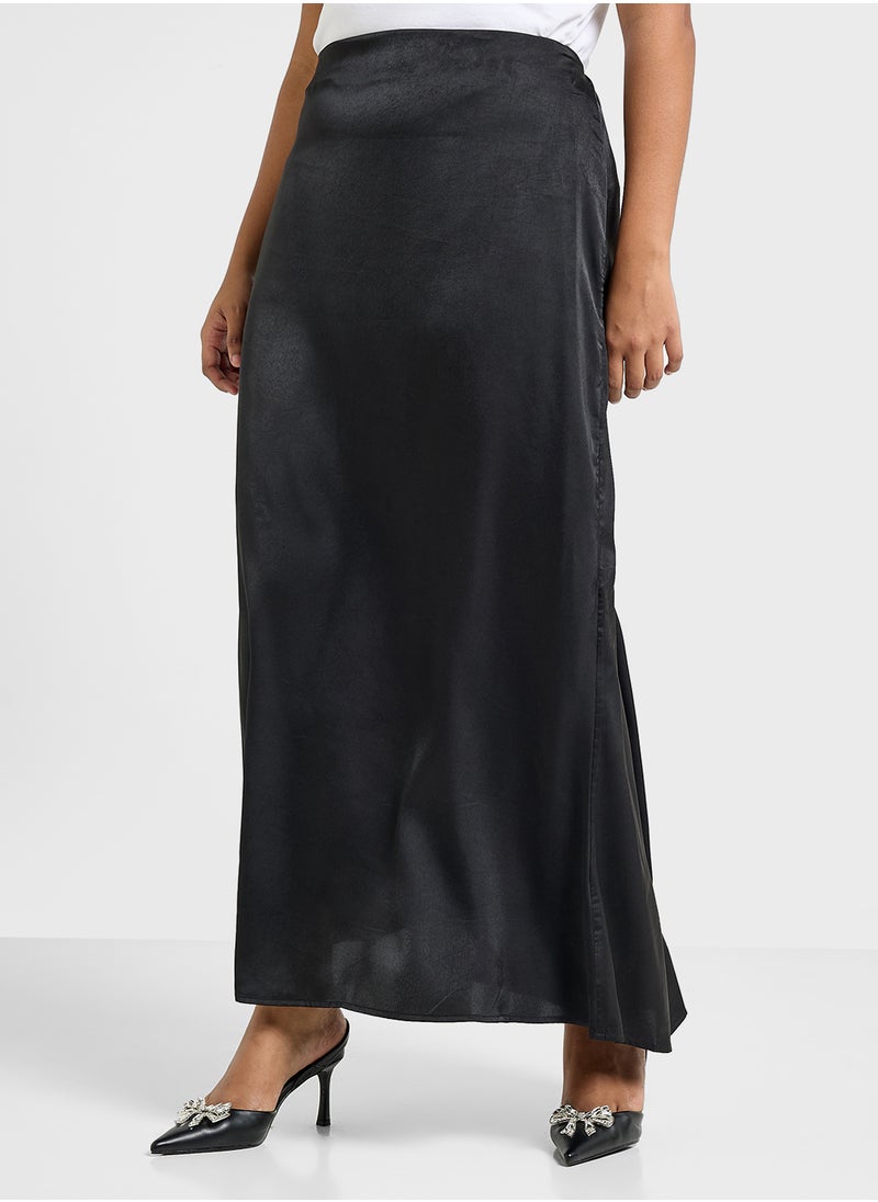 Ella Plus - Satin Skirt - Image 1