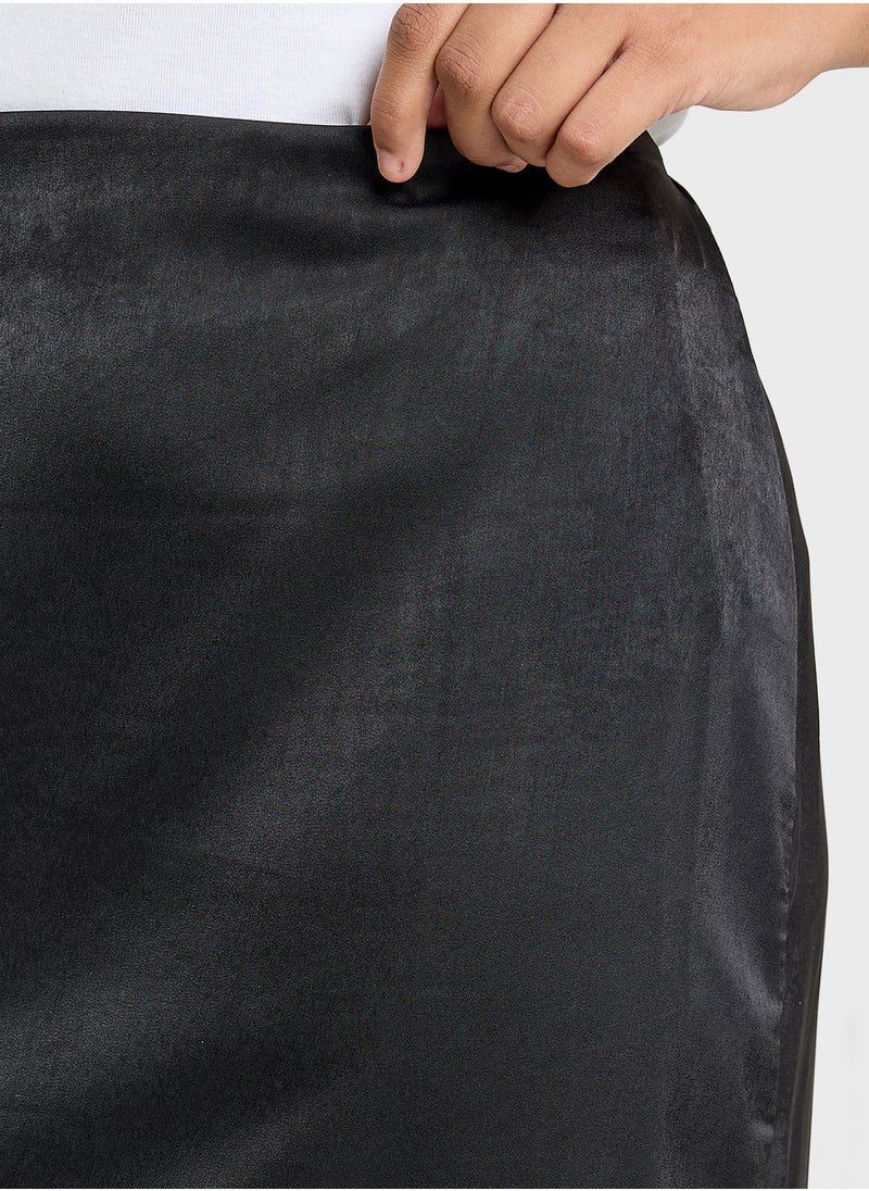 Ella Plus - Satin Skirt - Image 1
