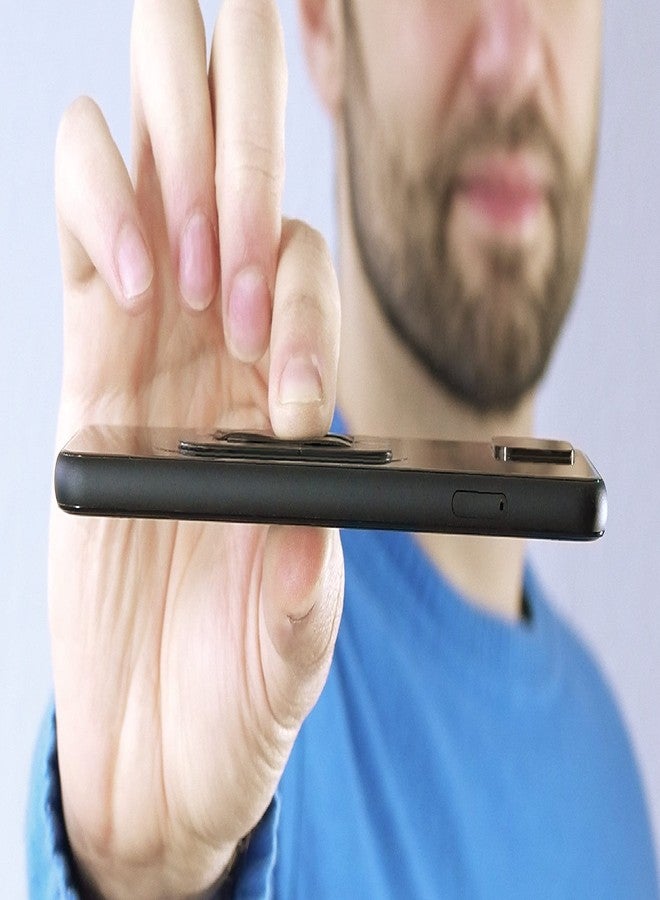 IPPINKA goBelt, Ultra-Thin Smartphone Grip with Stand Function, 1mm Thick, Set of 2 - Black - Image 5