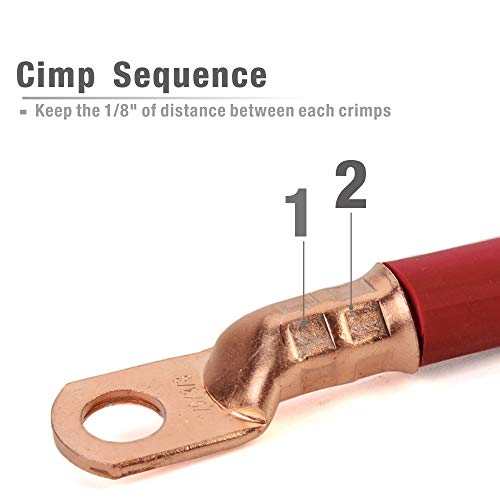 IWISS iCrimp Battery Cable Lug Terminal Crimping Tool, for 1/0, 2/0, 3/0, 4/0 Gauge, Battery Cable End, Heavy Duty Lug, Copper Wire Lug Crimper - Image 4