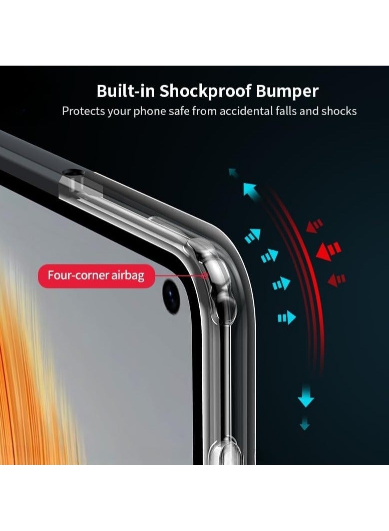 جراب شفاف لهاتف Infinix GT 20 Pro مصنوع من مادة TPU وPC مع وسائد هوائية سميكة في كافة الزوايا مقاوم للاصفرار والصدمات والسقوط - Image 2