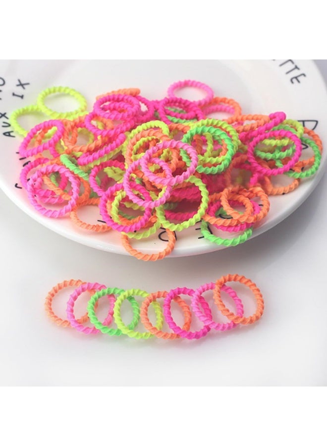 Spiral Hair Bands, 15 Pack Neon Coloured Elastic Hair Ties, No-Crease Ponytail Holders for Girls & Women - Image 1
