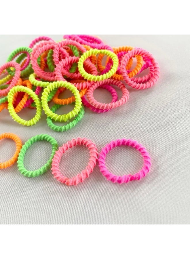 Spiral Hair Bands, 15 Pack Neon Coloured Elastic Hair Ties, No-Crease Ponytail Holders for Girls & Women - Image 4