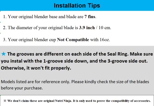 Feilifan 3 Pack Rubber Gaskets Replacement Seal White Ring for Nutri Ninja Blender Replacement for Ninja Auto-iQ Pro Extractor CT680 BL456-30 BL480 BL681A BL682 (3.94 inch Gaskets) - Image 5