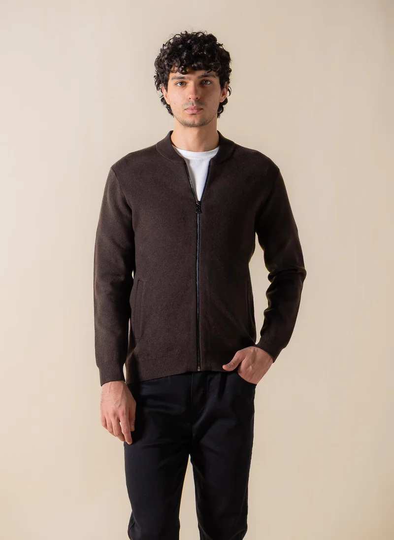 SHAPES FINE KNIT BOMBER JACKET