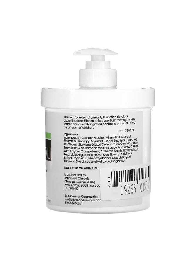 Advanced Clinicals Coconut Oil Moisturizing Cream 16 oz 454 g  - Image 2
