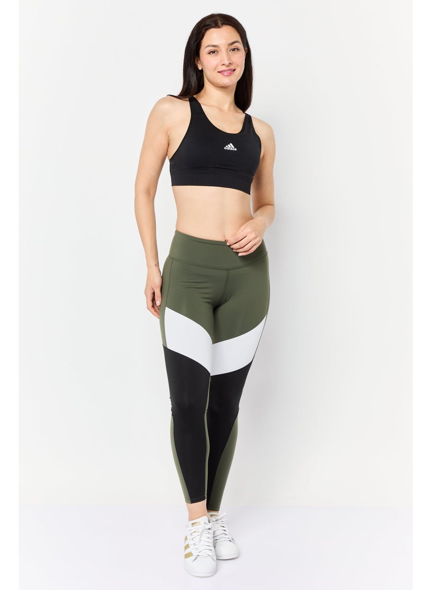 Adidas - Women Brand Logo Padded Sports Bra, Black - Image 1