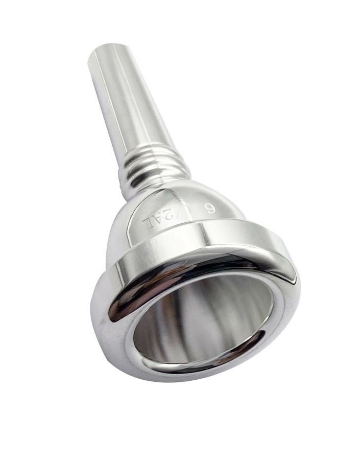 Missmore 6 1/2AL Silver Trombone Mouthpiece - Professional Grade Brass Instrument Mouthpiece for Tenor Trombone, Premium Sound & Durability - Image 5