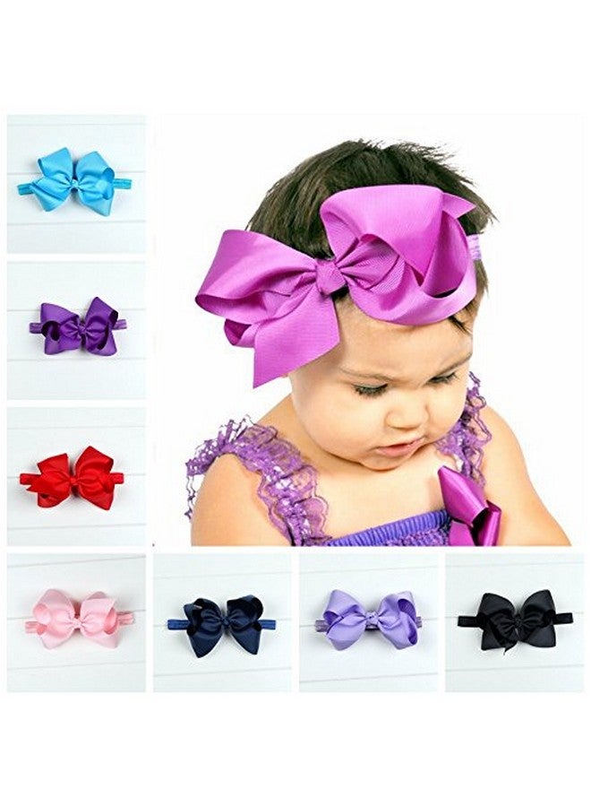 DDazzling Baby Large Hair Bow Headband Hair Accessories Photo Props (Red) - Image 2