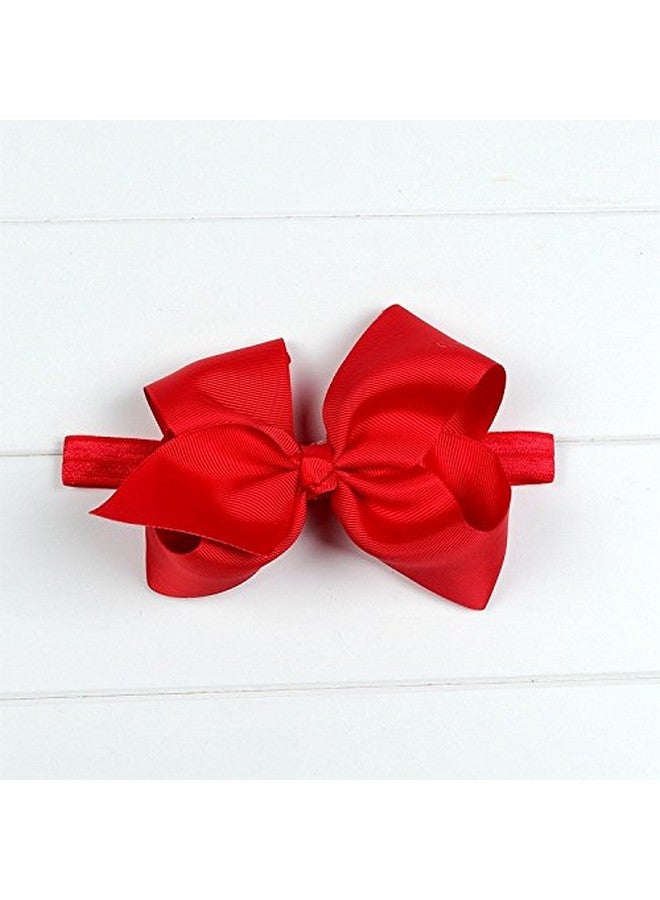 DDazzling Baby Large Hair Bow Headband Hair Accessories Photo Props (Red) - Image 3