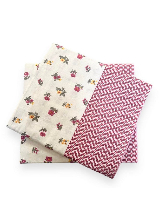 Homescape 100% Cotton Summer Topsheet/Odhne wali Chaddar Single Bed 300 TC (Maroon_Pack of 2) - Image 4