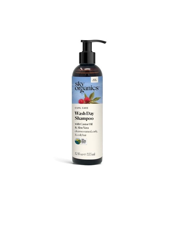 Curl Care Bio-Based Wash Day Shampoo for Hair USDA Certified Bio-Based to Cleanse, Hydrate & Enhance Curls, 12 fl. Oz
