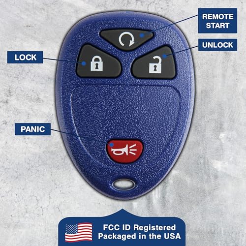 KeylessOption 2X KeylessOption Key Fob Replacement for 2007 2008 2009 2010 2011 2012 2013 2014 2015 2016 2017 Buick Cadillac Chevrolet Chevy GMC Pontiac Saturn Remote, 4-Button 15913421, Locksmith Required 2011+ - Image 5