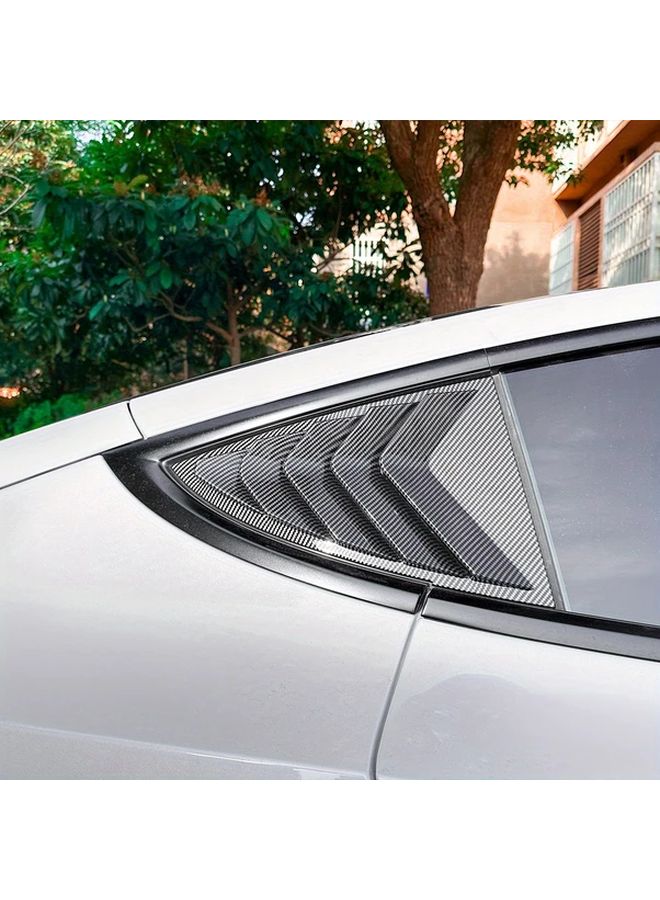 Carbon Fiber Gloss Black Rear Window Louvers For 2017 2024 Model 3 - Image 5