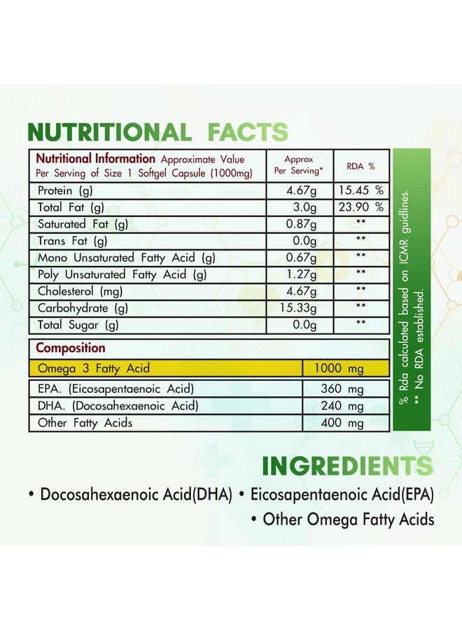 FYTIKA فيتيكا فيت كبد + فيتيكا أوميغا 1000 (حزمة كومبو) | شوك الحليب 200 ملغ، كوتكي 50 ملغ، بونارنافا 25 ملغ، بهومي أmla 25 ملغ وبروبيوتيك | أوميغا 3 1000 ملغ، EPA 360 ملغ + DHA 240 ملغ وأحماض دهنية 400 ملغ - Image 3