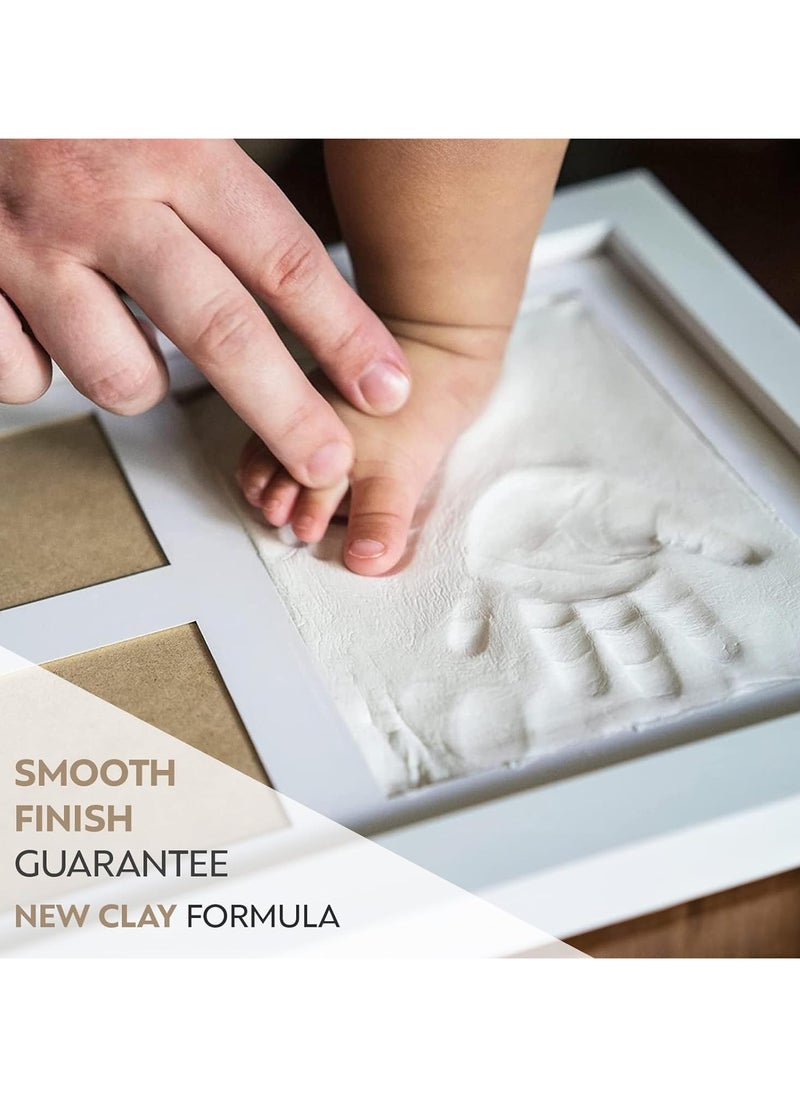 إي وورلد طقم صب اليد والقدم لحديثي الولادة مع إطار صور الطفل ، ومجموعة مثالية لبصمة يد الطفل ومجموعة صانع البصمة للأولاد والبنات ، رائعة لهدايا استحمام الطفل وديكور الحضانة - Image 2