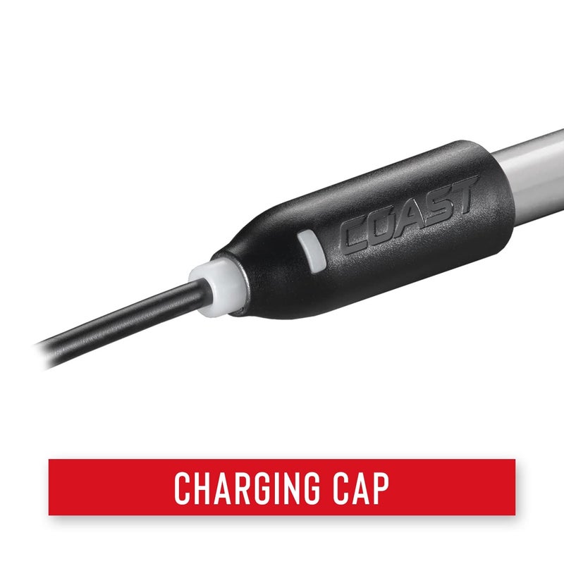 COAST® A9R 54 Lumen Rechargeable Inspection Beam LED Penlight with Flex Charge and Charging Cap, Silver - Image 5