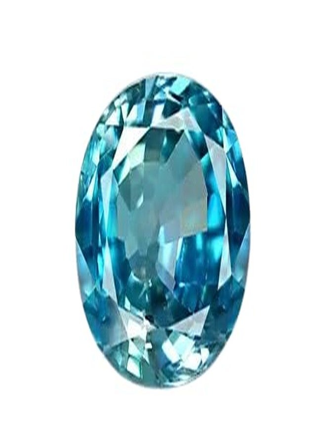 GEMS RIVER 15.00 Carat Natural Blue Zircon Stone Original Certified Blue Jarkan Gemstone For Men & Women (A112) - Image 1