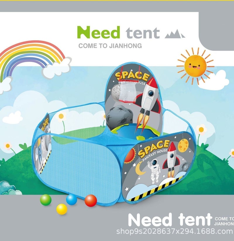 MIXDE Children's ball pool playhouse Foldable ball pool tents Outdoor children's tent pool Indoor and outdoor tent game house with 50 balls - Image 3