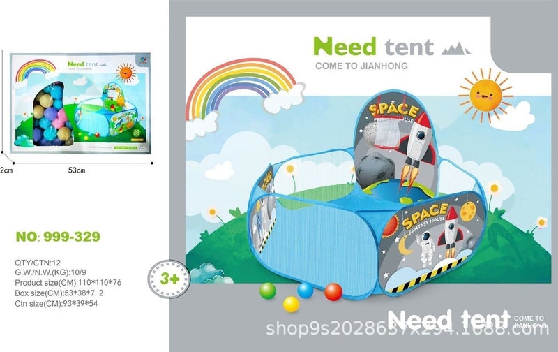 MIXDE Children's ball pool playhouse Foldable ball pool tents Outdoor children's tent pool Indoor and outdoor tent game house with 50 balls - Image 2