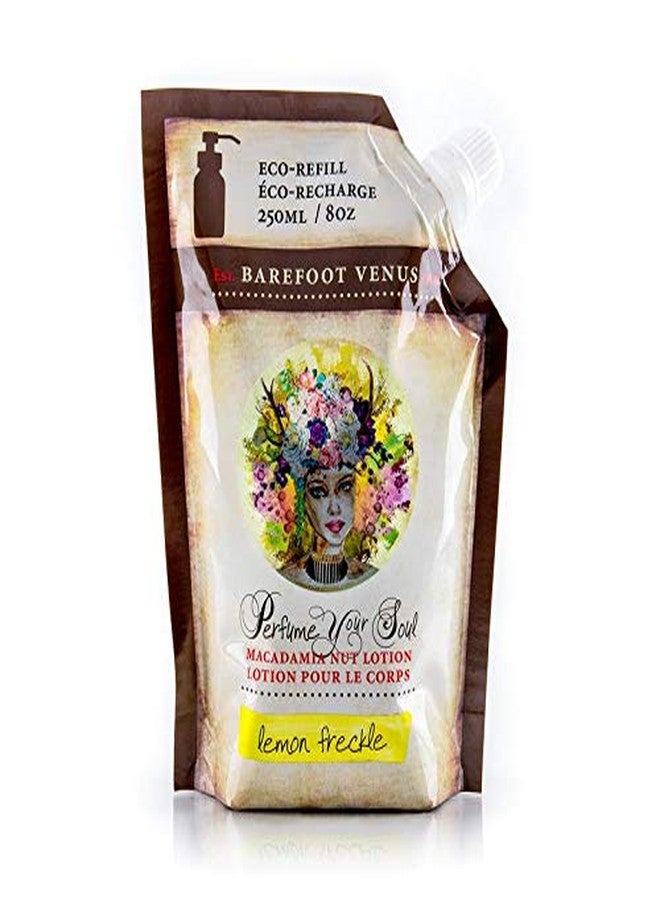 بير فوت فينوس لوشن كريم الجسم بجوز المكاديميا من بيرفوت فينوس، عبوة إعادة تعبئة صديقة للبيئة 250 مل (ليمون ونمش) - Image 1