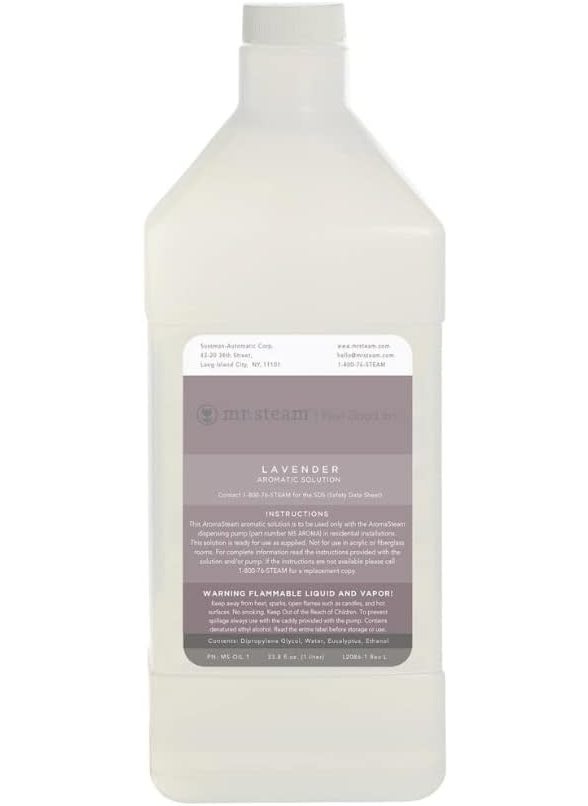 Mr. Steam Mr. Steam, Lavender MS OIL2 Oil 33oz. Bottle for Use with AromaStream Pump, Size 