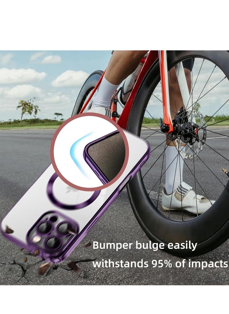 JAJEEK iPhone 16 Pro Max Magnetic Case – Compatible with MagSafe, Built-in Camera Protector, Soft TPU Anti-Scratch Shockproof Clear Case, Slim Design for iPhone 16 Pro Max 6.1 Inch - Image 5