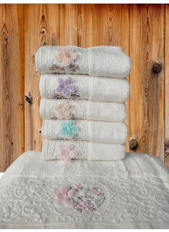 FIESTA Elegance Series Bamboo Cream Handmade Boxed 6 Pieces 50 x 90 cm  - Image 1