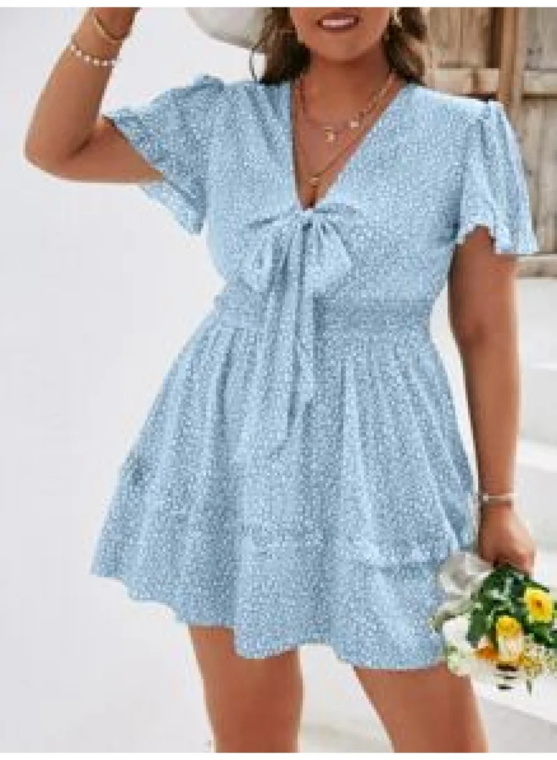 SIMPLEE Oversized women's dress suitable for curvy women's flowing skirt