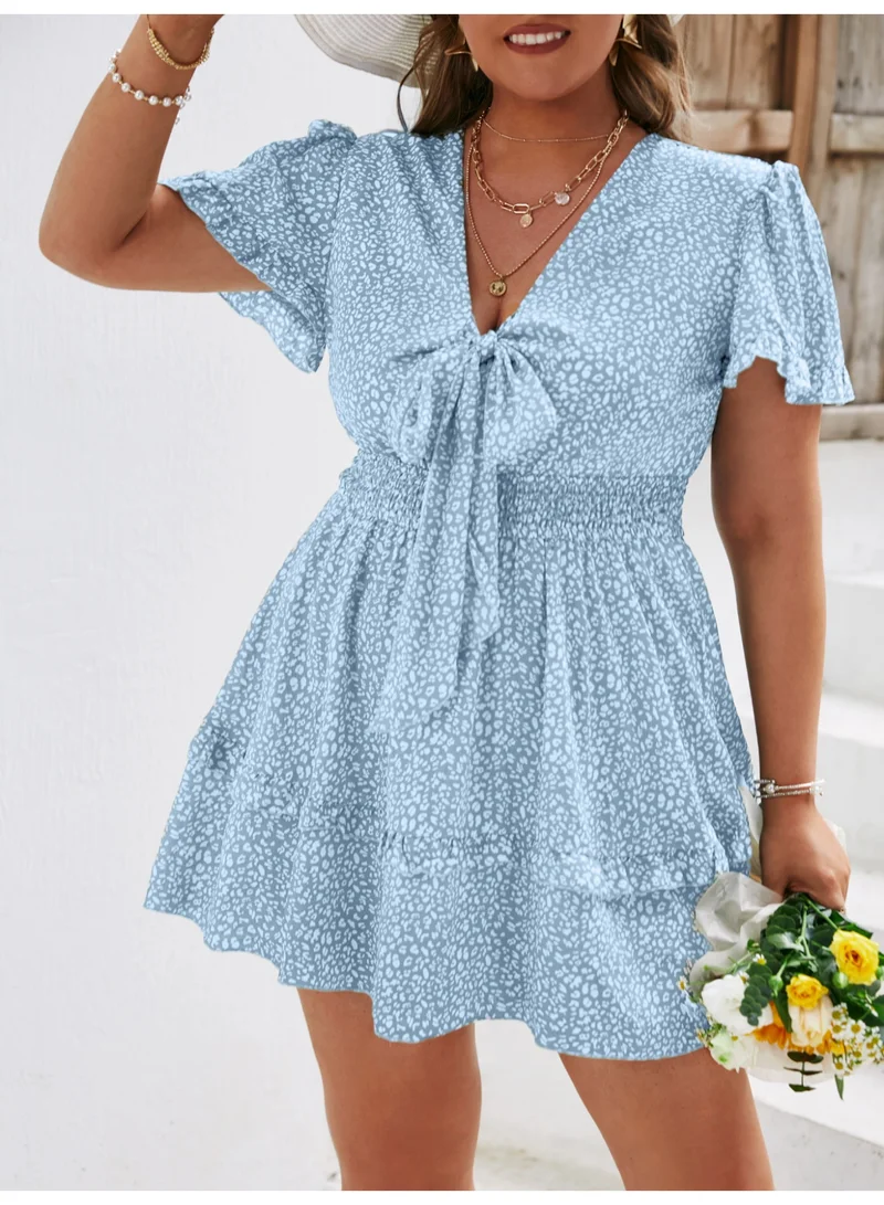 SIMPLEE Oversized women's dress suitable for curvy women's flowing skirt