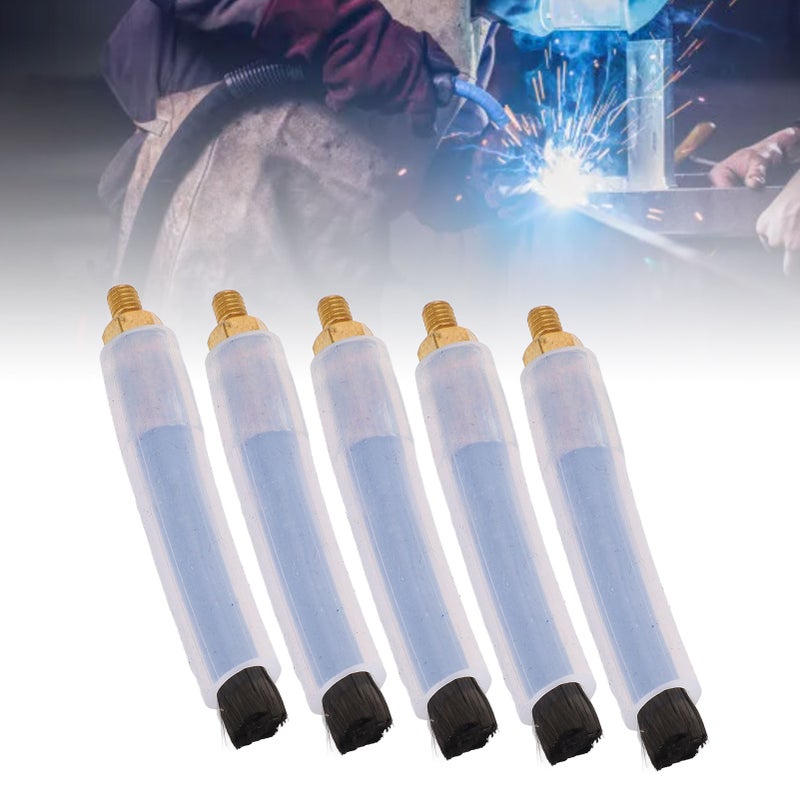 5 فرشات تنظيف اللحامات رأس نحاسي فرشة ألياف لمعالج خطوط اللحام منظف المفاصل M6 - Image 1