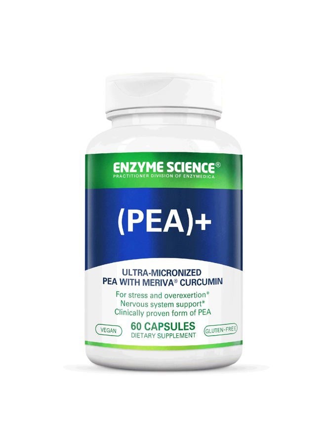 Enzyme Science (Pea+, 60 Capsules All-Natural Meriva Curcumin Supplement for Physiological Support Helps Support Nervous, Immune, & Muscular Systems - Image 1