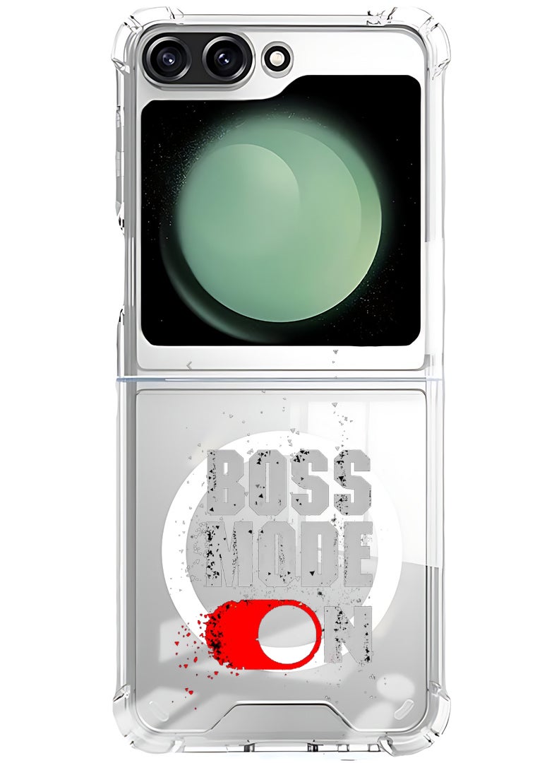 Theodor Magnetic Case for Samsung Galaxy Z Flip 5 Compatible with MagSafe Wireless Charging, Shockproof Phone Bumper Cover Boss Mode - Image 1