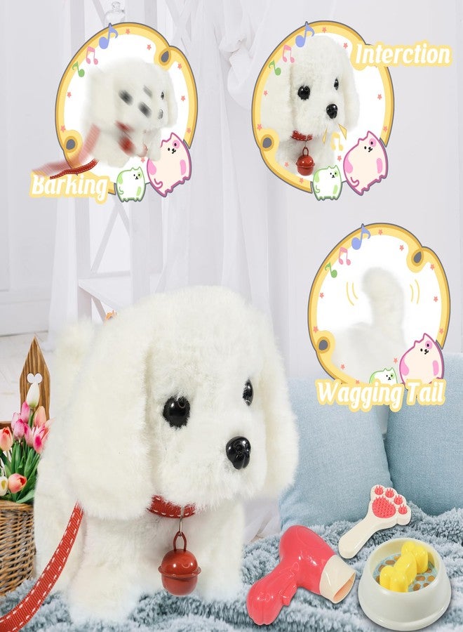 lonfypeng Plush Toys Walking Dog Toys that Can Walk, Bark and Wag Tail,Interactive Electronic Pet Toys Puppy with Leash,Easter Christmas Birthday Gift for Toddlers Kids - Image 2