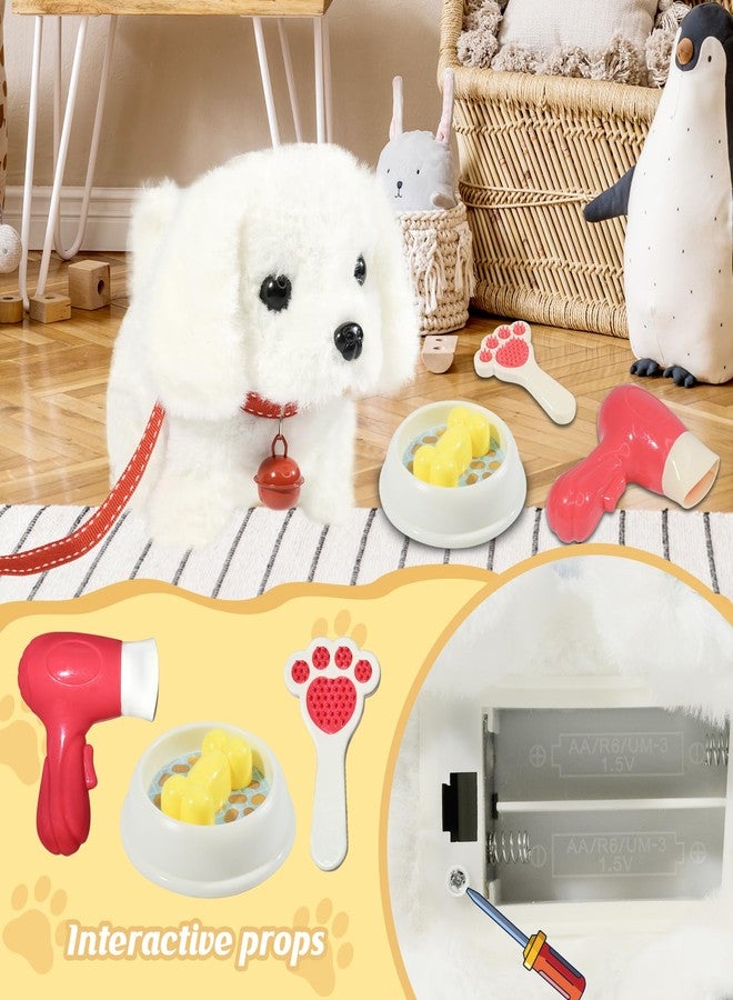 lonfypeng Plush Toys Walking Dog Toys that Can Walk, Bark and Wag Tail,Interactive Electronic Pet Toys Puppy with Leash,Easter Christmas Birthday Gift for Toddlers Kids - Image 3