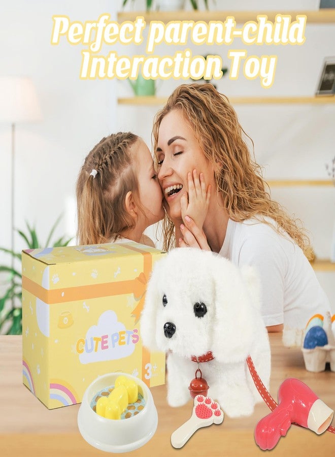 lonfypeng Plush Toys Walking Dog Toys that Can Walk, Bark and Wag Tail,Interactive Electronic Pet Toys Puppy with Leash,Easter Christmas Birthday Gift for Toddlers Kids - Image 5