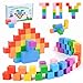 TOKBLOK Magnetic Blocks 40PCS Rainbow Magnetic Building Blocks for Kids Ages 3 4 5 6 Year Old Autism Montessori Sensory Magnet Cubes STEM Learning Educational Magnet Toys Gifts for Girls Boys - Image 2