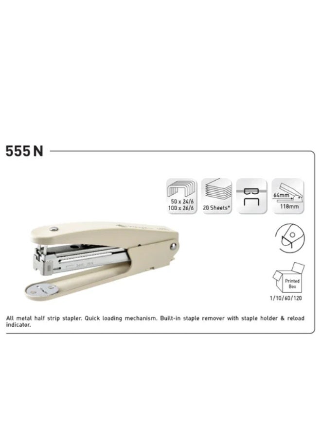 Kangaro 555n front loading metal stapler with 20 sheets capacity use (24/6) and (26/6) staples - Image 3