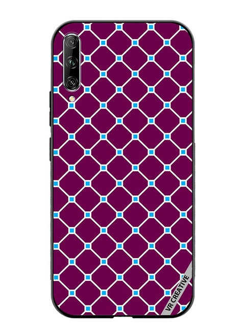 Protective Case Cover For Huawei Nova Y9S Abstract Crossed Lines Seamless Patternn Design Multicolour
