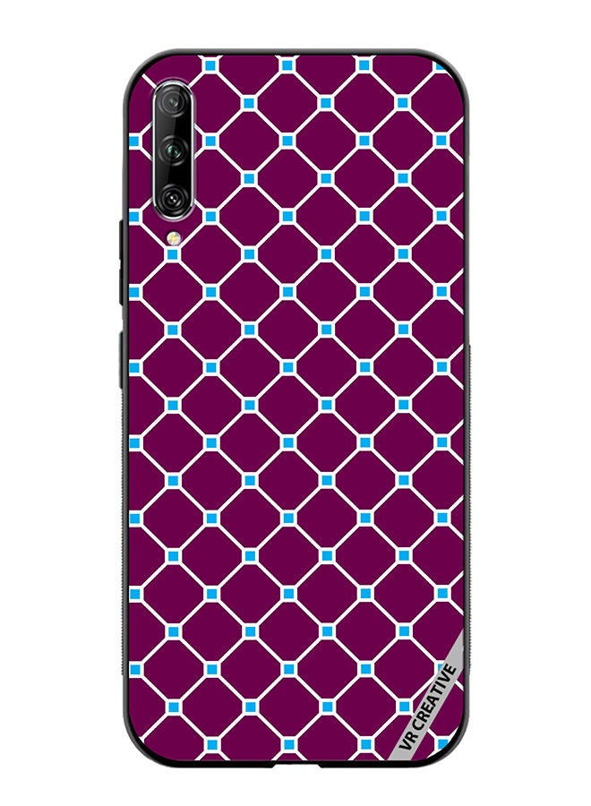 Protective Case Cover For Huawei Nova Y9S Abstract Crossed Lines Seamless Patternn Design Multicolour