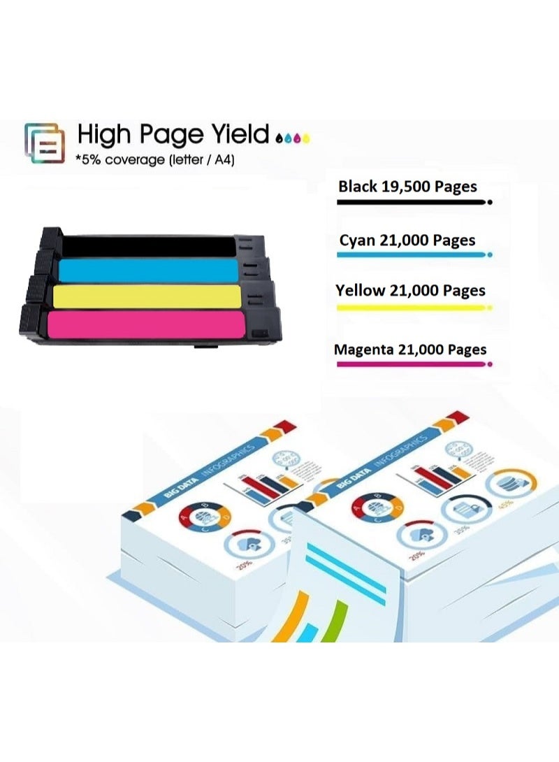 825A Black Toner Cartridge Replacement For Hp Color LaserJet CM6030 CM6040 CP6015 CP6015de (CB390A Black) - Image 5