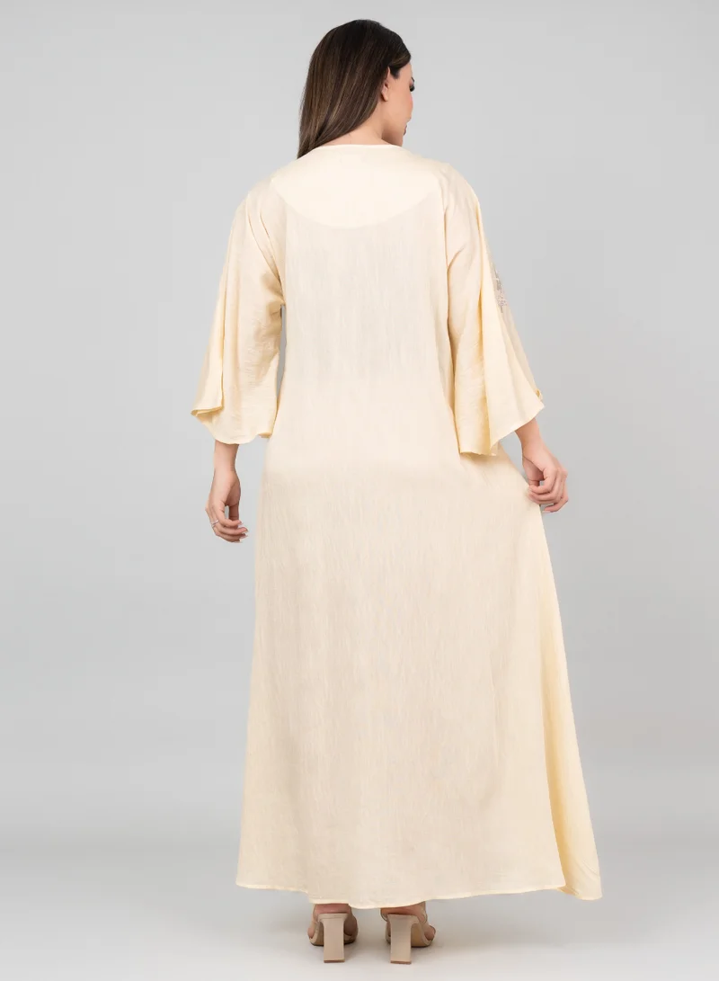 IKKXA Modern Grace Jalabiya IK3008 Beige
