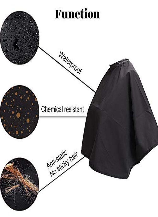 Noverlife Black Makeup Cape Chemical & Water Proof Beauty Salon Shorty Smock For Clients Lightweight Combout Beard Apron Shortie Makeup Bib Styling Shampoo Cape For Makeup Artist Beautician  - Image 4