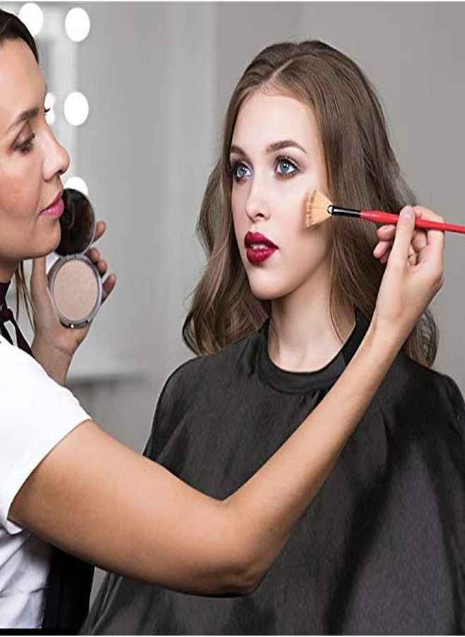 Noverlife Black Makeup Cape Chemical & Water Proof Beauty Salon Shorty Smock For Clients Lightweight Combout Beard Apron Shortie Makeup Bib Styling Shampoo Cape For Makeup Artist Beautician  - Image 2