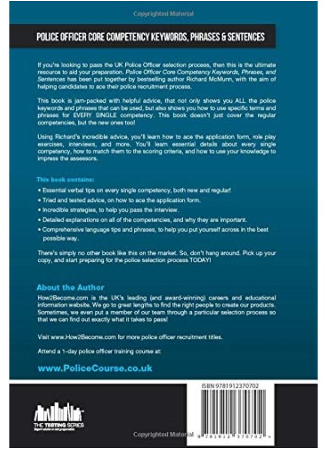 Police Officer Core Competency Keywords, Phrases & Sentences: Example keywords, phrases and sentences to help match the UK police officer core competencies  - Image 2