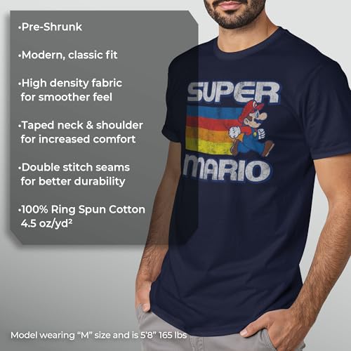 Nintendo Men's Fast Lane T-Shirt, Medium, Navy - Image 3