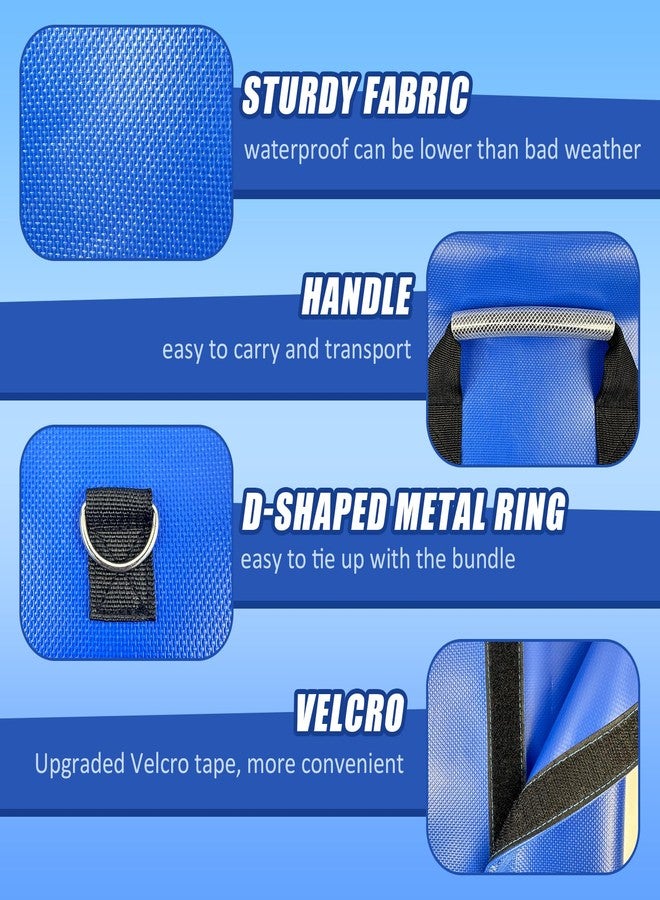 Hlimior 6 Pcs Sturdy Outdoor Toy Sandbags with Handle, 50lb Capacity, 6-Pack - Safely Secure Inflatable Bounce Houses, Water Slides, and Tents，Blue - Image 3