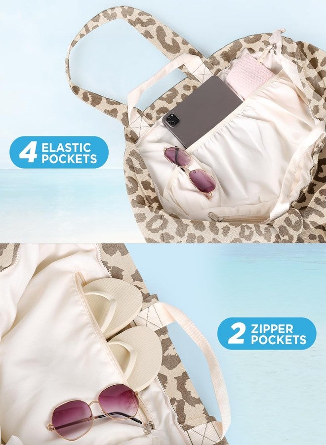 GLORIEROO Extra Large Beach Bag for Women - Sandproof Over-Size Carry On Beach Essentials Tote with 5 Pockets Gifts for Women - Image 5