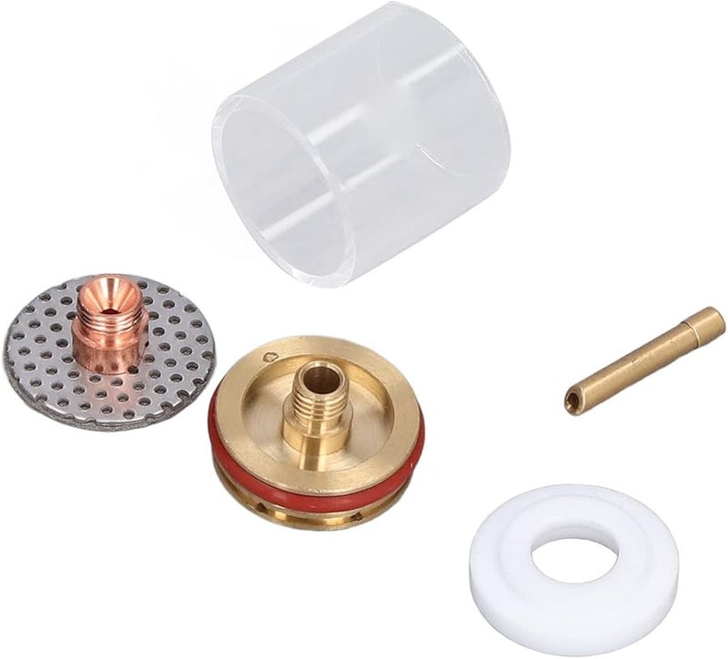 5 قطع مجموعة كأس شعلة لحام TIG من النحاس الأصفر لـ WP9 20 25 مع فلتر هواء 2 4 مم فوهة مجموعة كوليت - Image 3